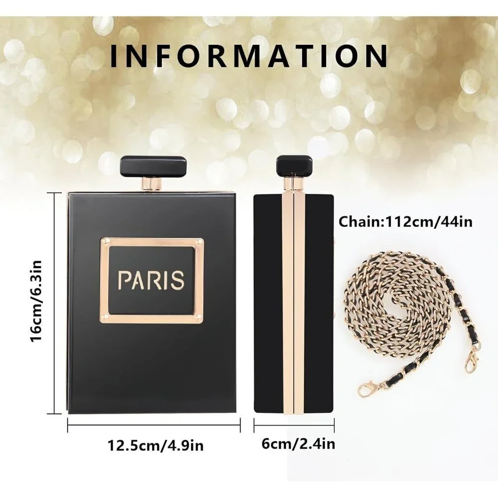 Clear Acrylic Purse Women Elegant Evening Bag Shoulder Crossbody Clutch